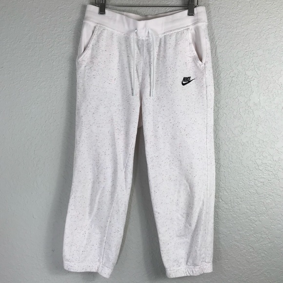 Nike Speckled Drawstring Crop Sweatpants S EUC